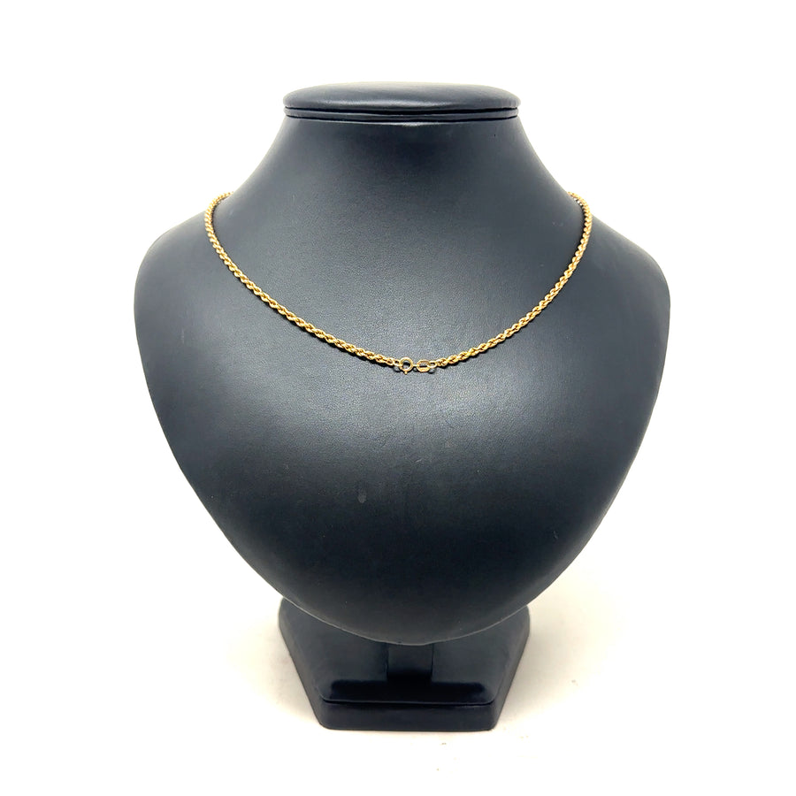 9ct Yellow Gold Twist Chain (18")