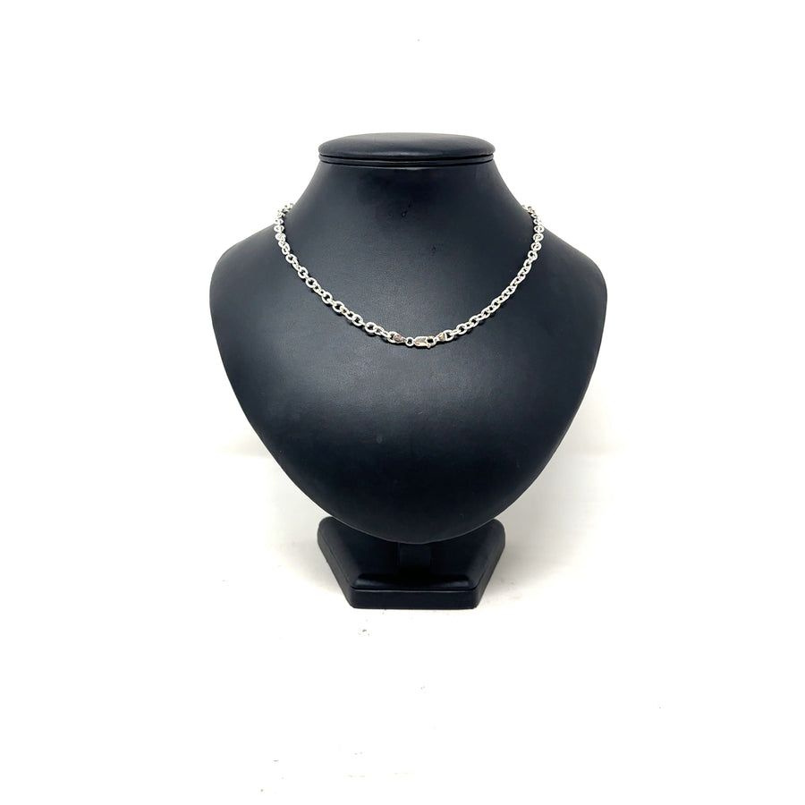 Sterling Silver Heart Charm and Belcher Chain (19")