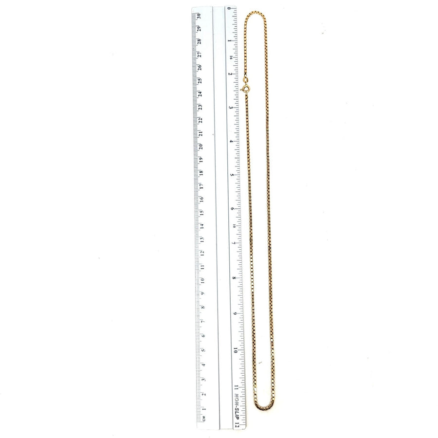 9ct Yellow Gold Box Chain (23")