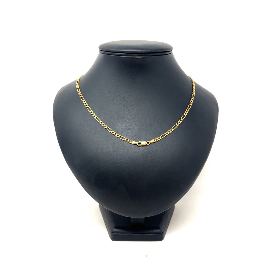9ct Yellow Gold Figaro Chain (24")