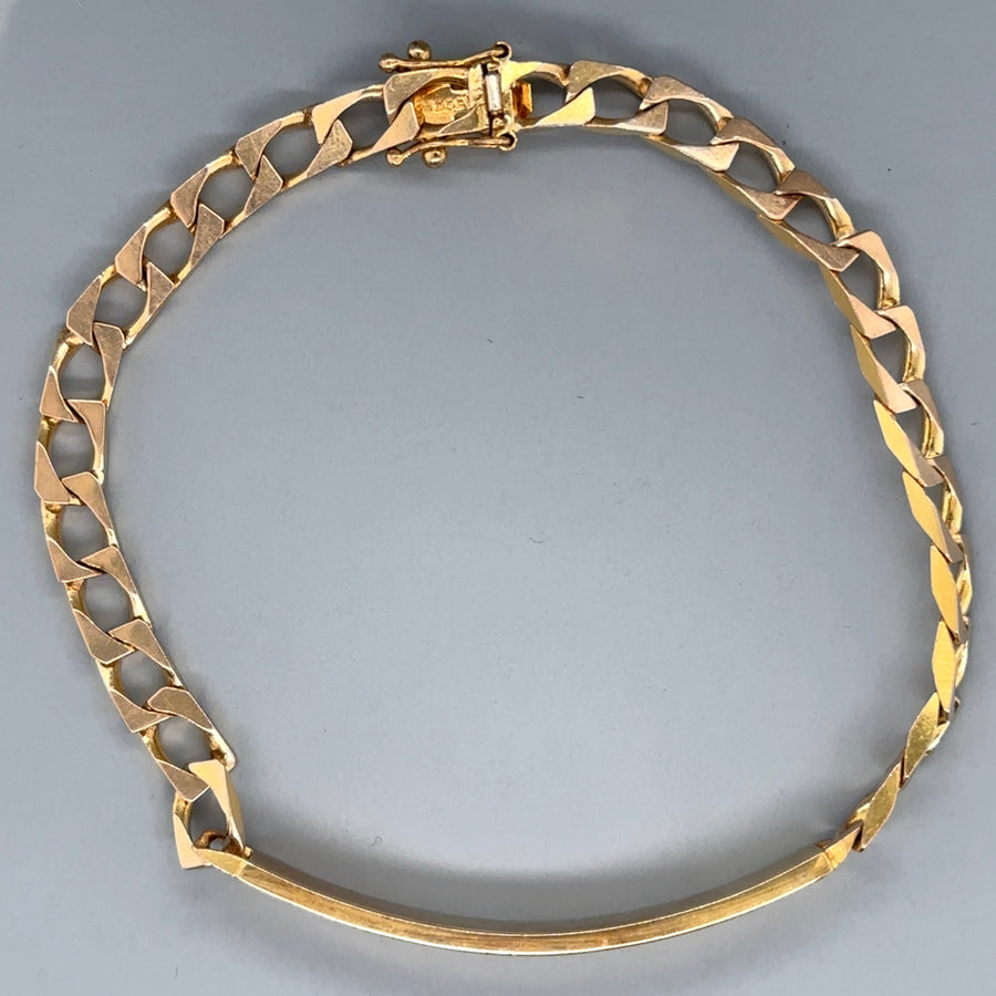 9ct Yellow Gold Identity Bracelet