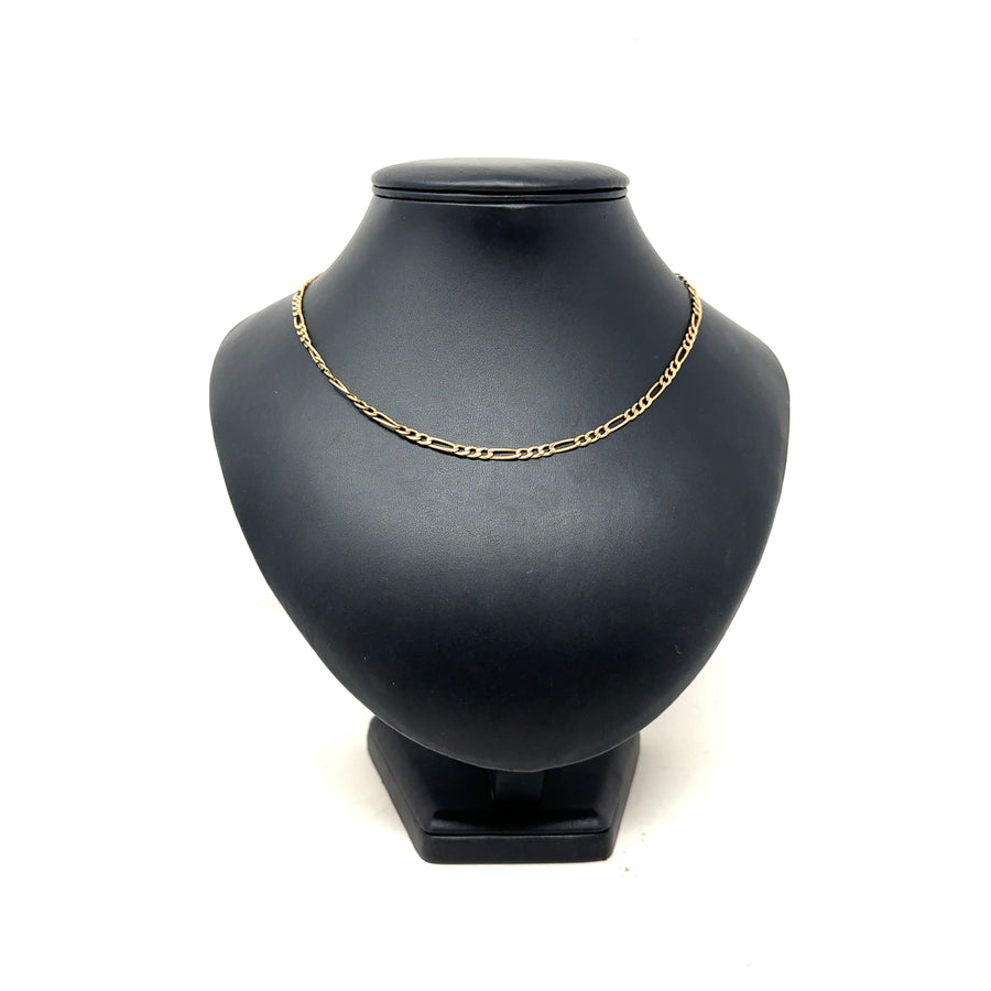 9ct Yellow Gold Figaro Chain (18")