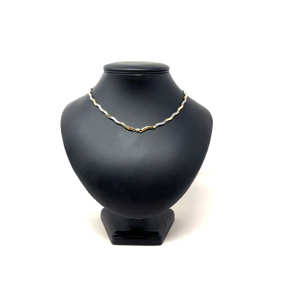 9ct Bi-Colour Necklet (16”)