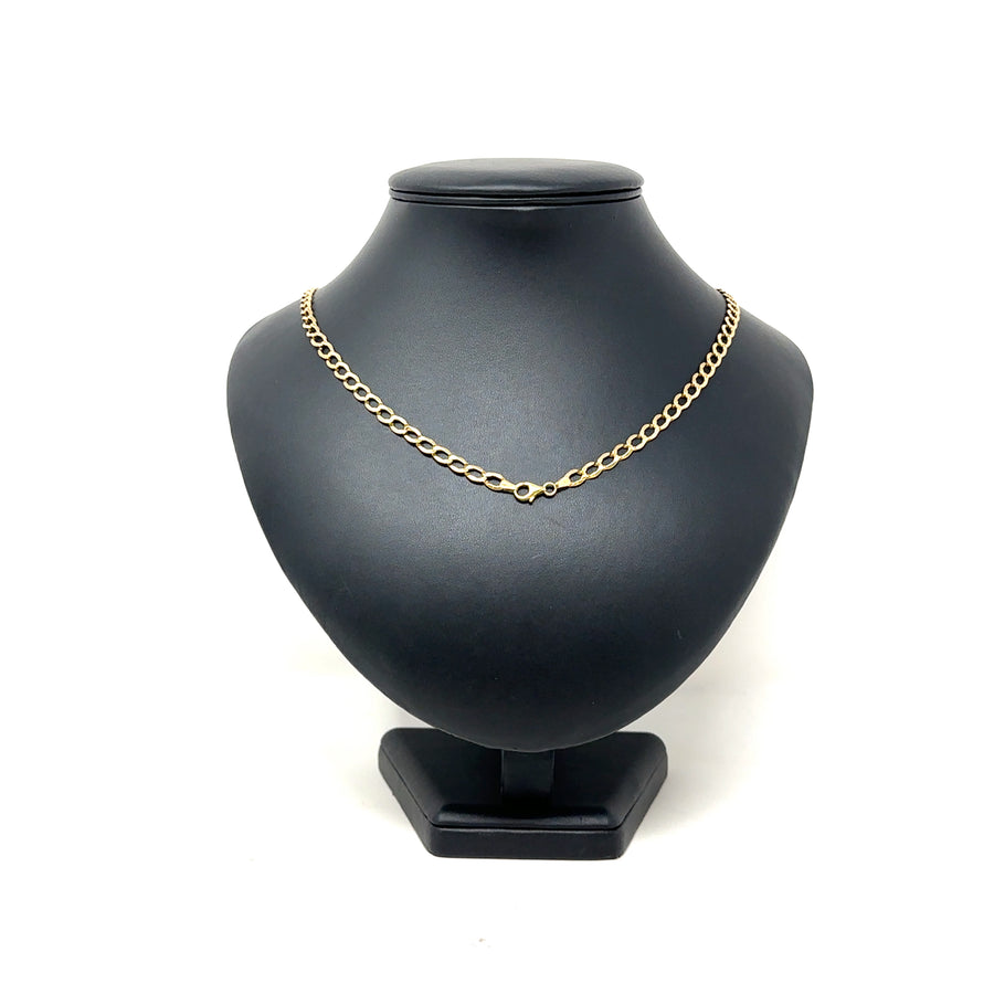9ct Yellow Gold Curb Chain (22")