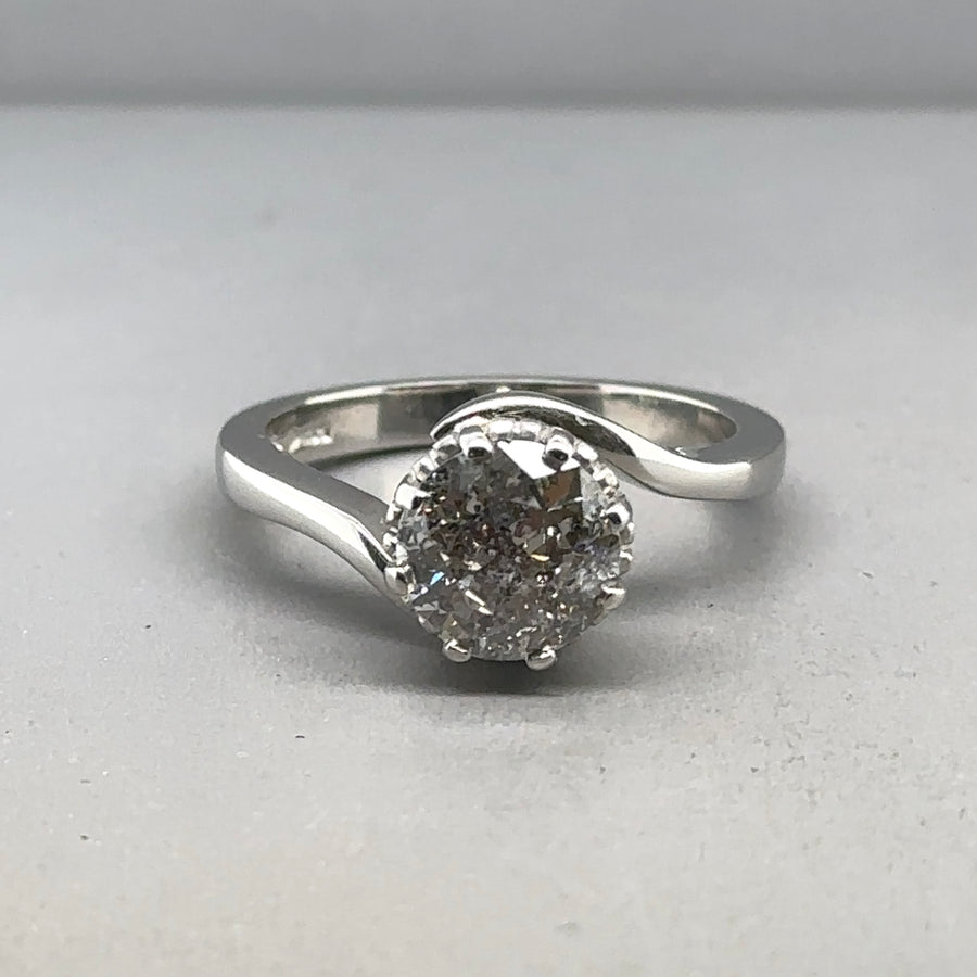 Platinum Single Stone Diamond Ring (c. 1.80ct) - Size P