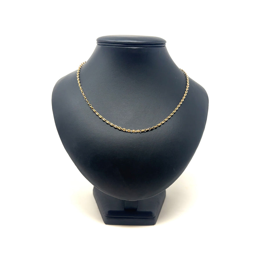 9ct Yellow Gold Fine Marine Link Chain (18")