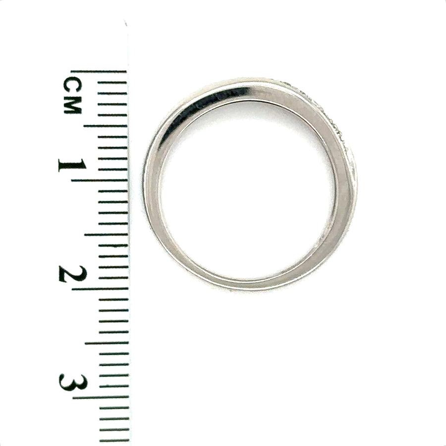 14ct White Gold Diamond Ring Set (c. 0.08 and 0.25ct) - Size K