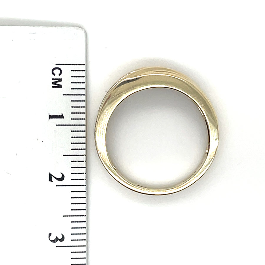 9ct Yellow Gold Diamond Set Ring (c. 0.25ct) - Size M