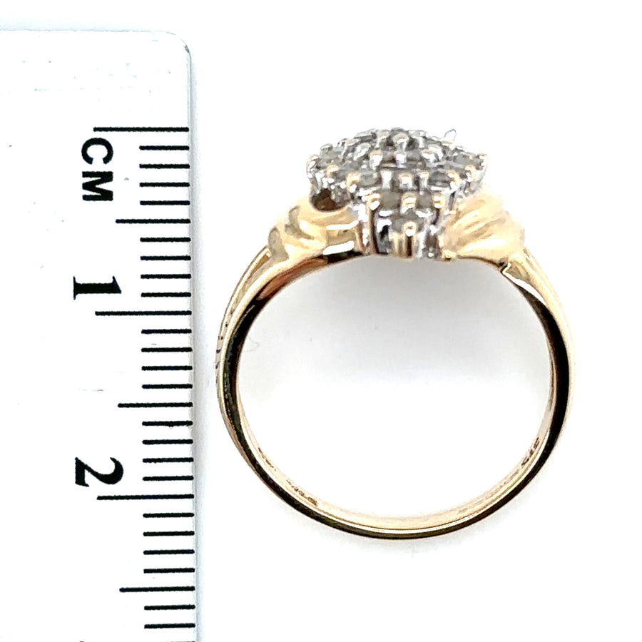 9ct Yellow Gold Diamond Ring (c. 0.25ct) - Size L