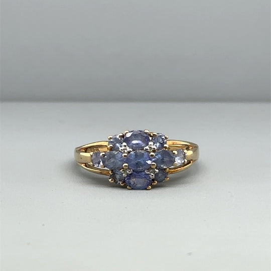 9ct Yellow Gold Lilac Tourmaline Ring - Size N