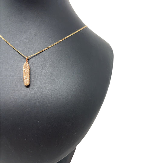 9ct Yellow Gold Diamond Pendant and Fine Chain (c. 0.60 - 0.65ct) (23")