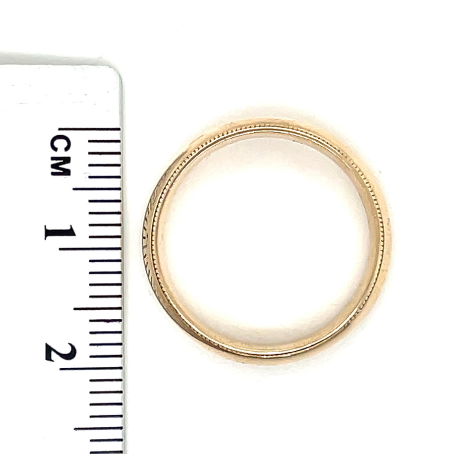 9ct Yellow Gold Band Ring - Size N