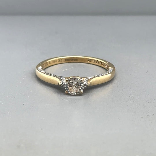 18ct Yellow Gold Diamond Set Forever Ring (c. 0.50ct) - Size M 1/2
