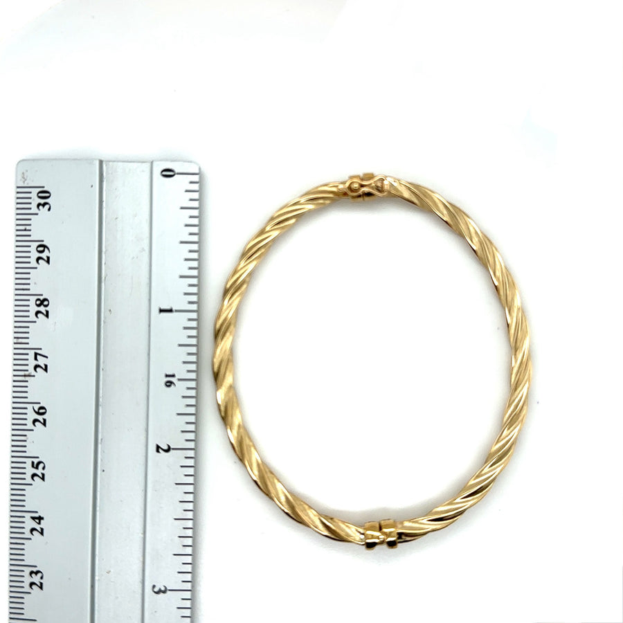 9ct Yellow Gold Twist Bangle NEW!