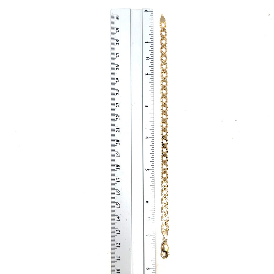 9ct Yellow Gold Double Curb Bracelet