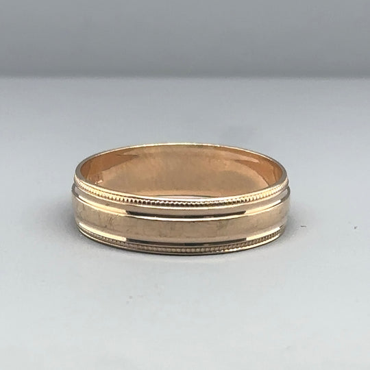 9ct Yellow Gold Band Ring - Size O