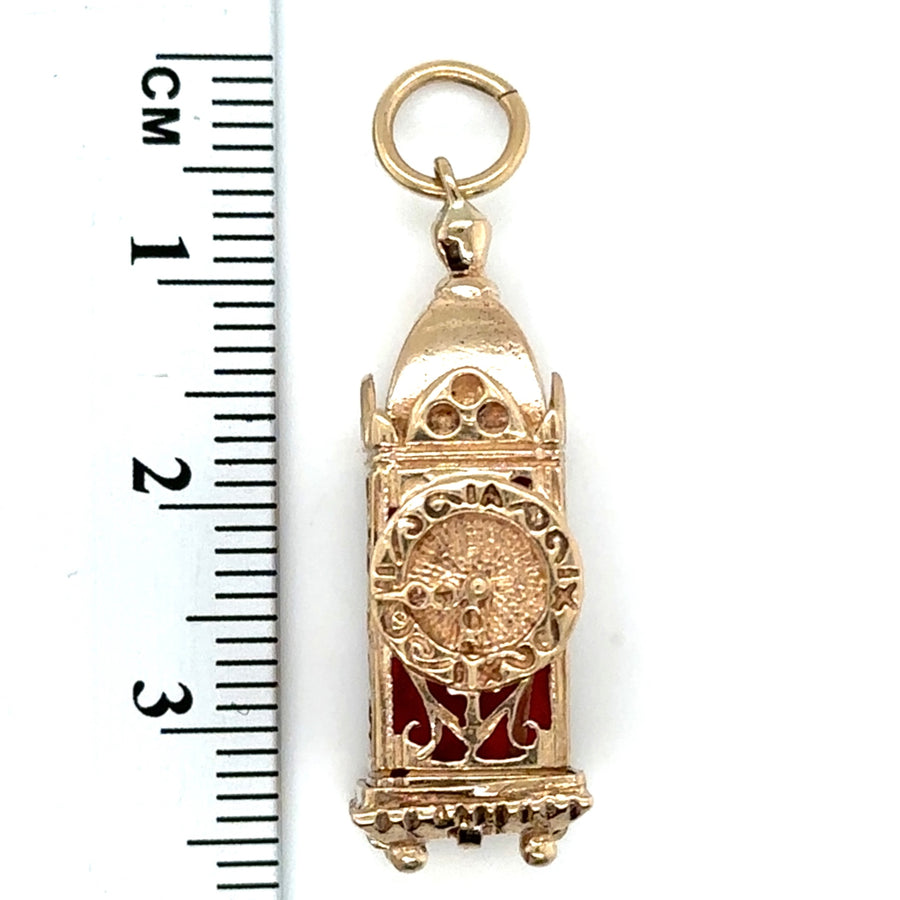 9ct Yellow Gold Clock Charm