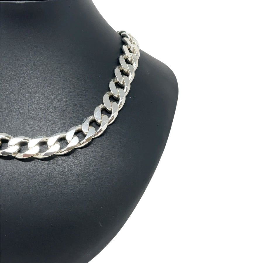 Sterling Silver Heavy Curb Chain (23")