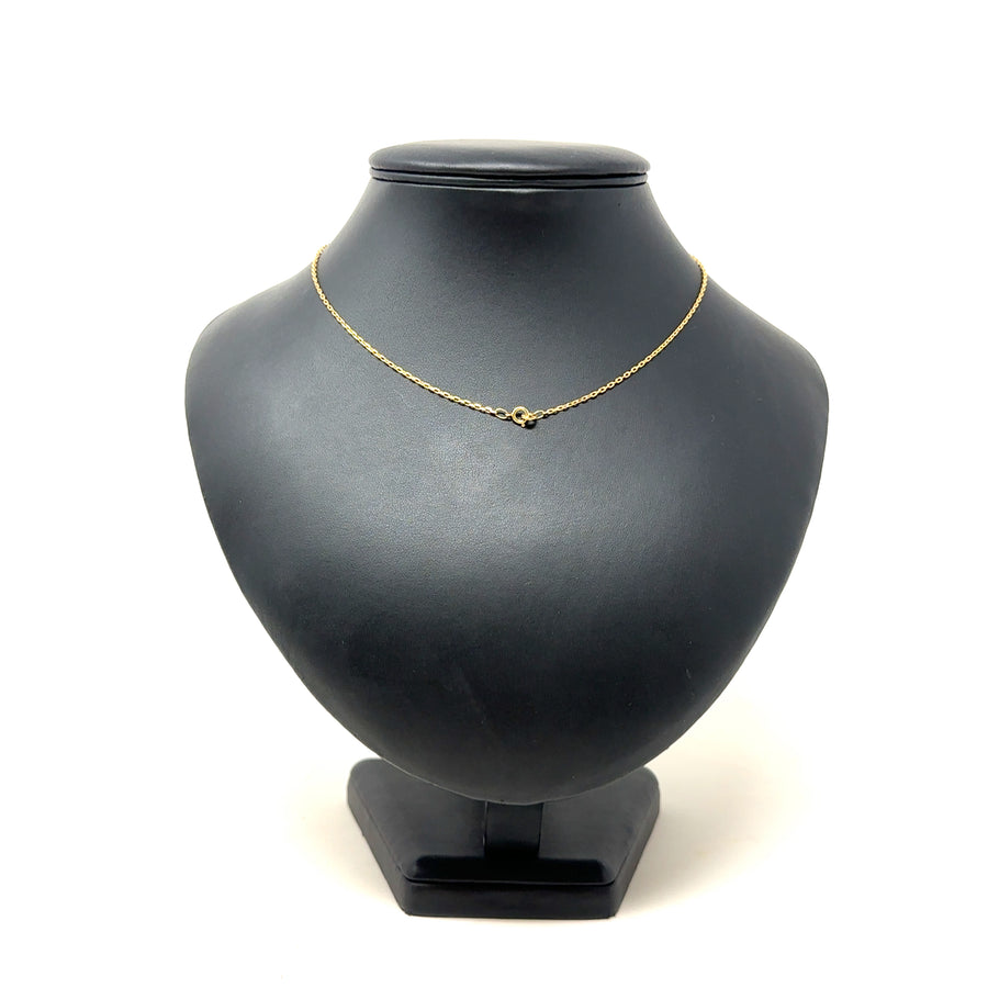 9ct Yellow Gold White and Brown Diamond Cross Pendant and Chain (c. 1.00 - 1.05ct) (17”)