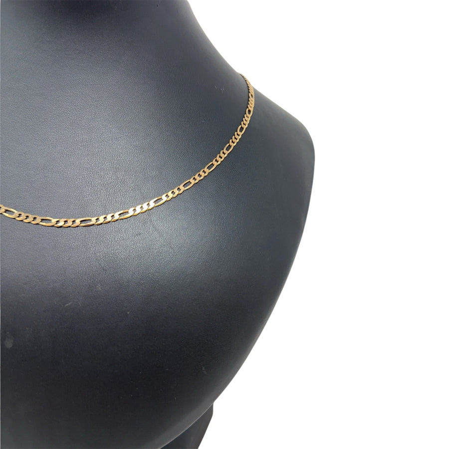 9ct Yellow Gold Figaro Chain (18")