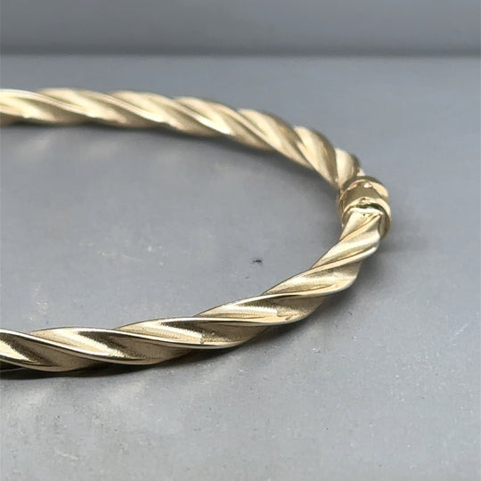 9ct Yellow Gold Twist Bangle NEW!