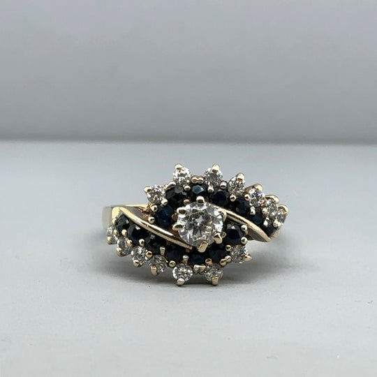 9ct Yellow Gold Cubic Zirconia Ring - Size Q