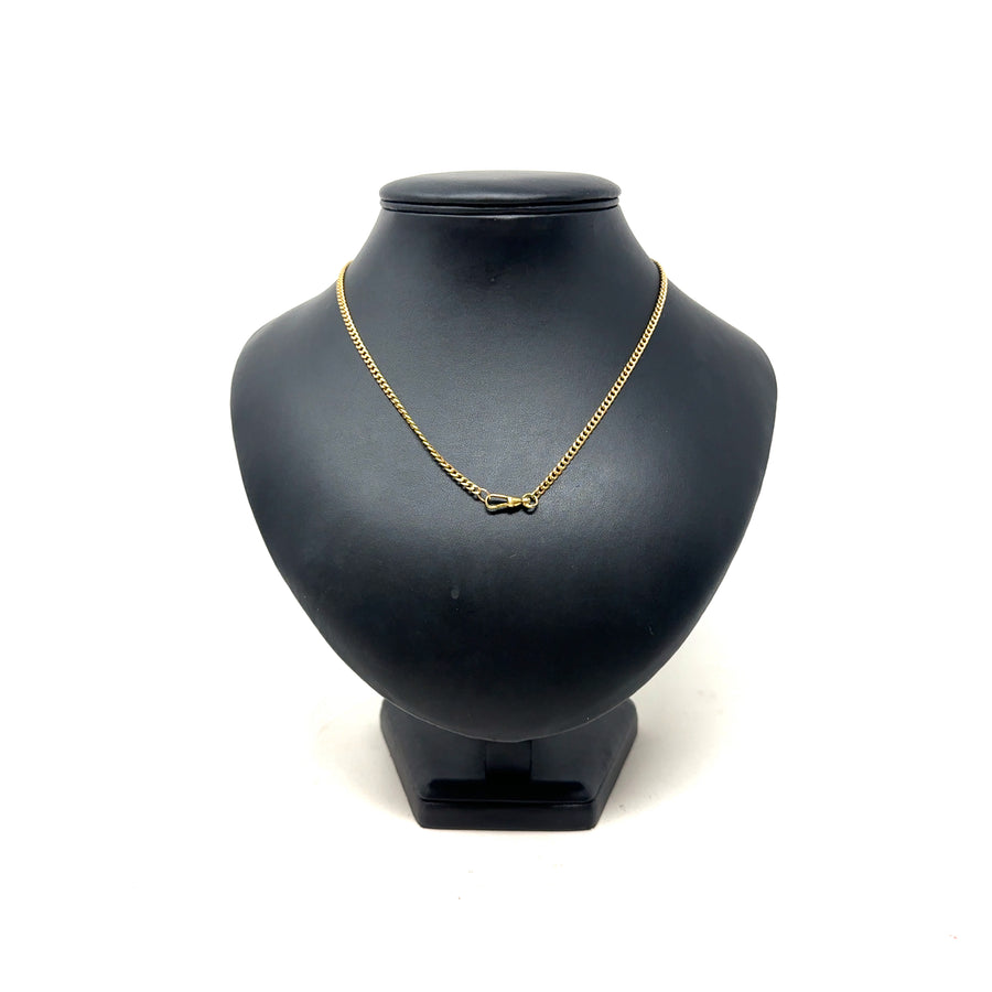 9ct Yellow Gold Curb Chain with T-Bar (18")