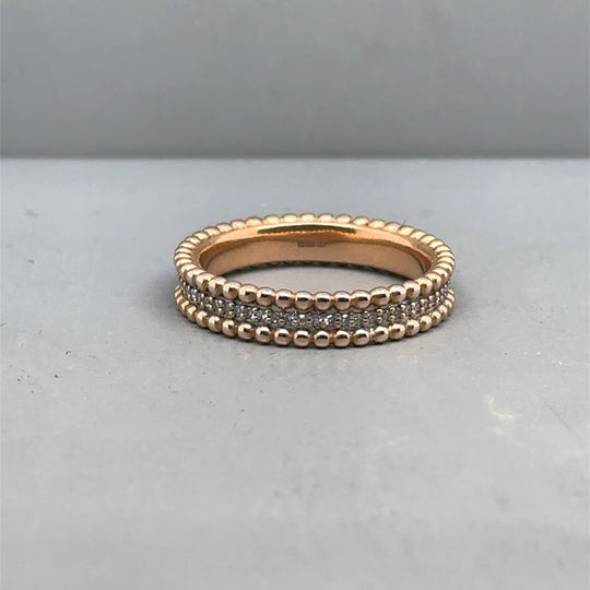 18ct Rose Gold Effervescent Diamond Band Ring (c. 0.50ct) - Size M