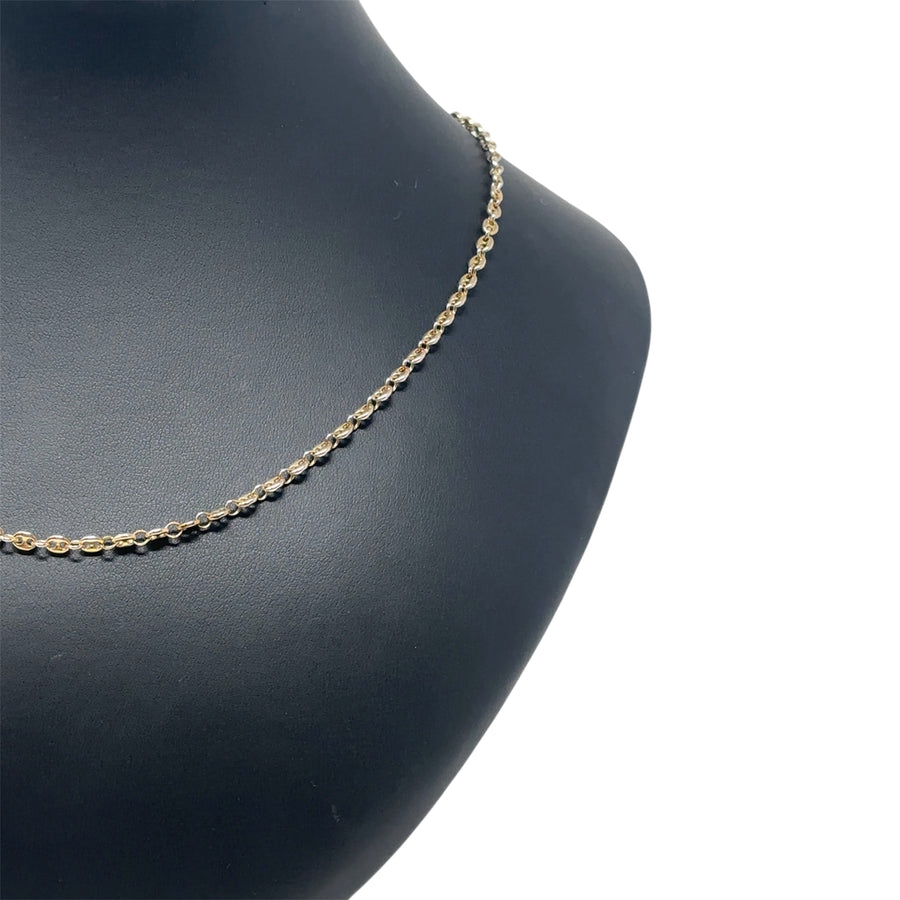 9ct Yellow Gold Fine Marine Link Chain (18")