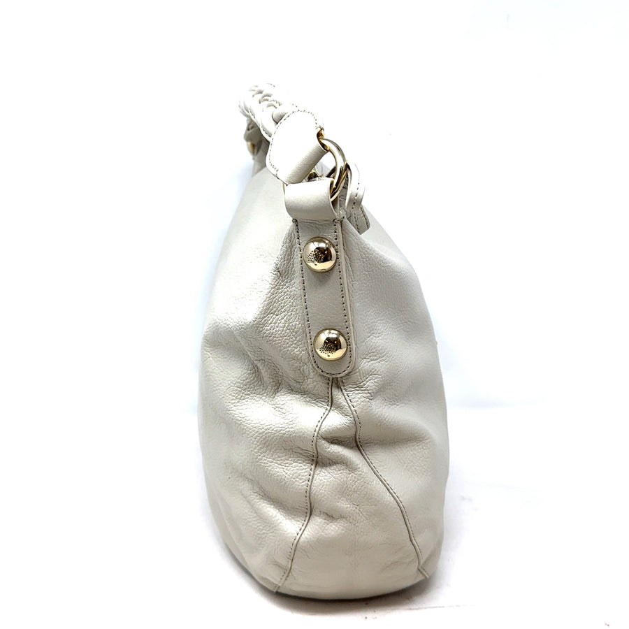 Pre-Owned Cream leather Mulberry Hobo Plaited Shoulder Bag