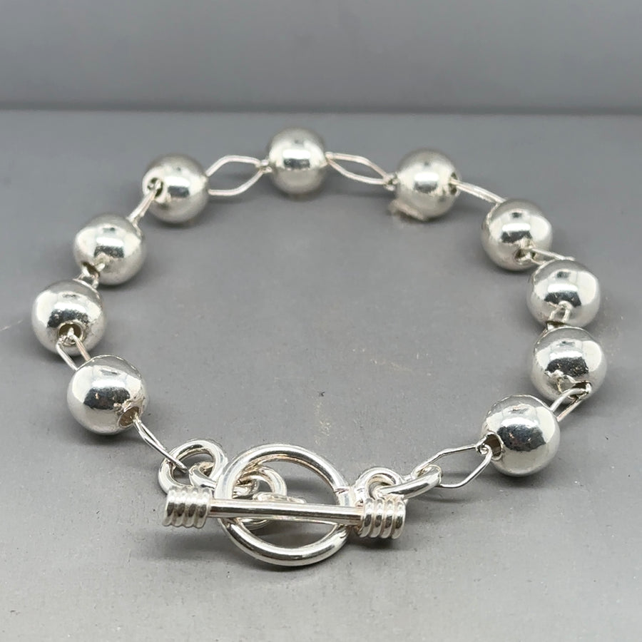 Sterling Silver Ball and Link Bracelet NEW!