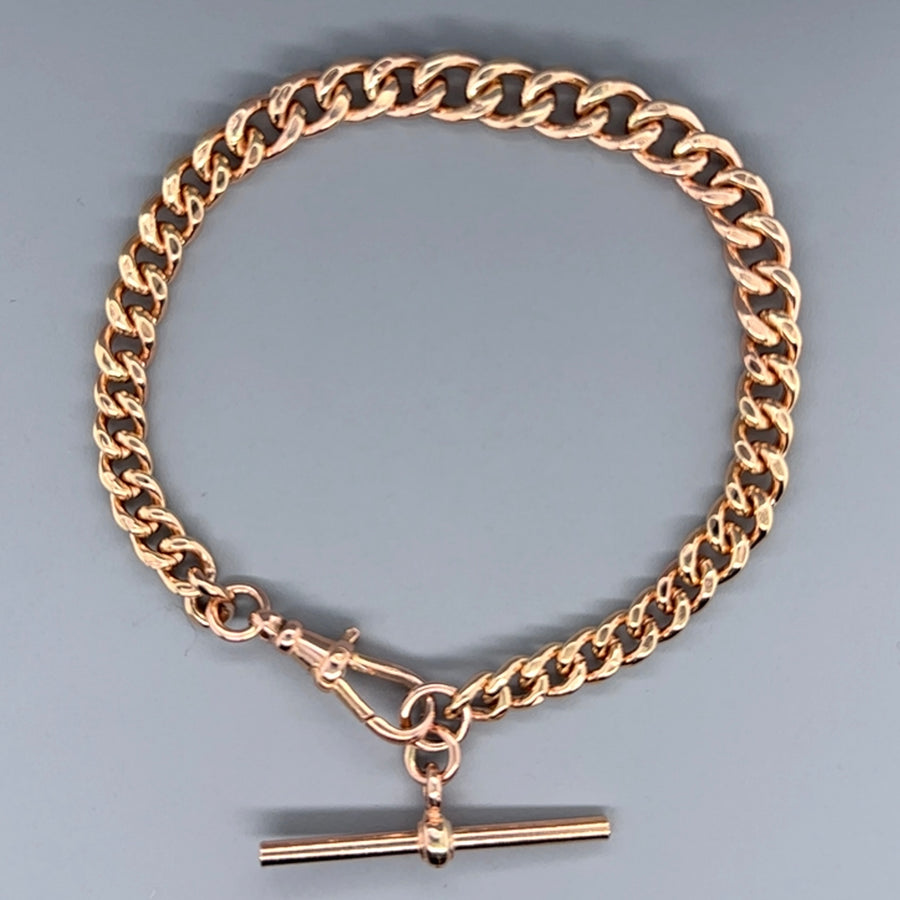 9ct Rose Gold Albert Bracelet
