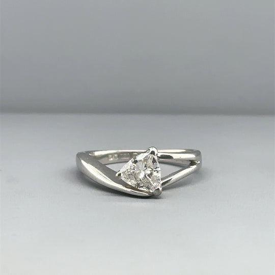 18ct White Gold Single Stone Diamond Ring (c. 1.00ct) - Size J