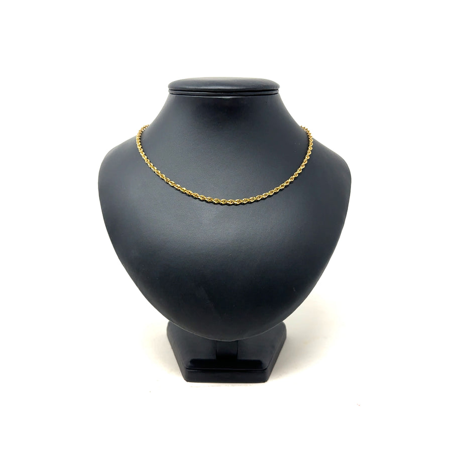 9ct Yellow Gold Fancy Link Chain (18")