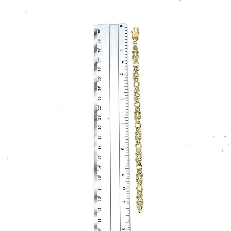 9ct Yellow Gold Celtic Style Link Bracelet