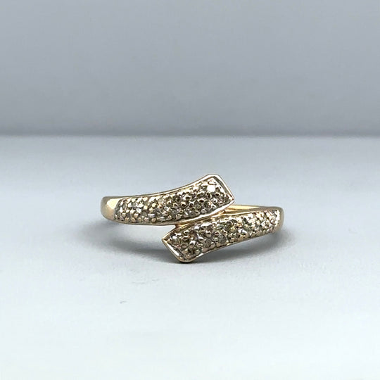 9ct Yellow Gold Diamond Set Ring (c. 20ct) - Size N