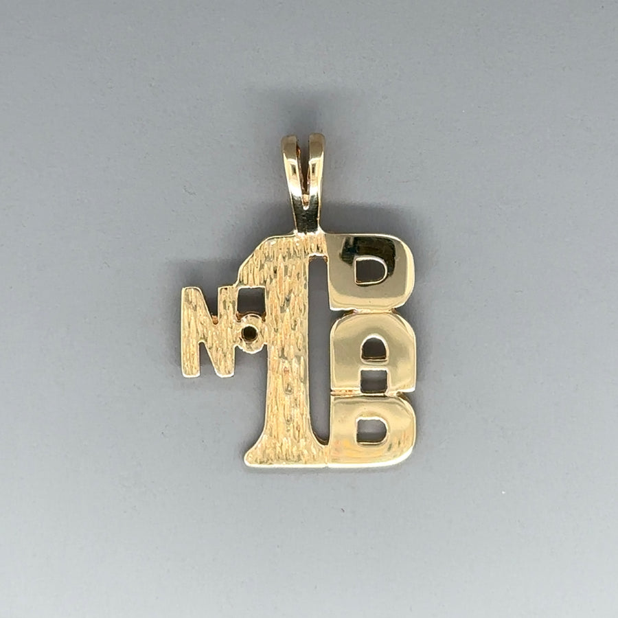 9ct Yellow Gold No 1 Dad Pendant