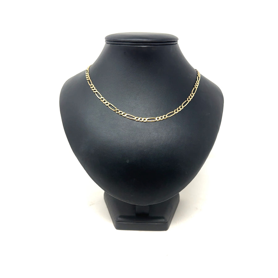 9ct Yellow Gold Figaro Chain (22")
