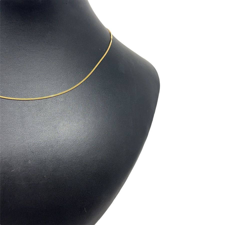 18ct Yellow Gold Fine Chain (16")