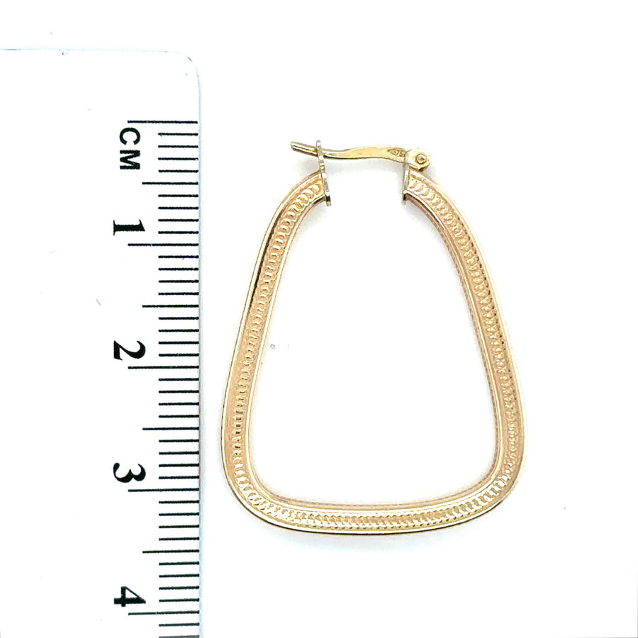9ct Yellow Gold Style Hoop Earrings