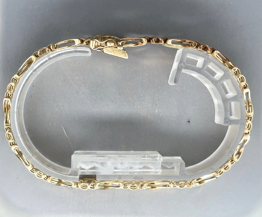 9ct Yellow Gold Fancy Flat Link Bracelet