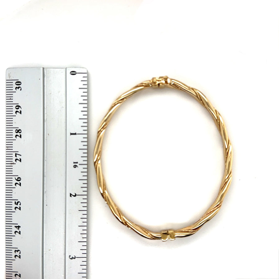 9ct Yellow Gold Twist Bangle NEW!