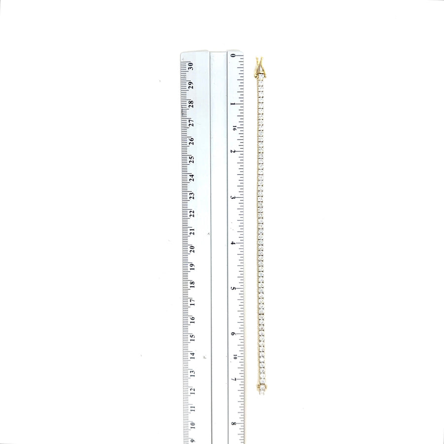 9ct Yellow Gold Lab Grown Diamond Tennis Bracelet (c. 5.00ct) NEW!