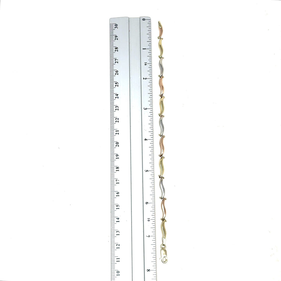 9ct Tri-Colour Bracelet