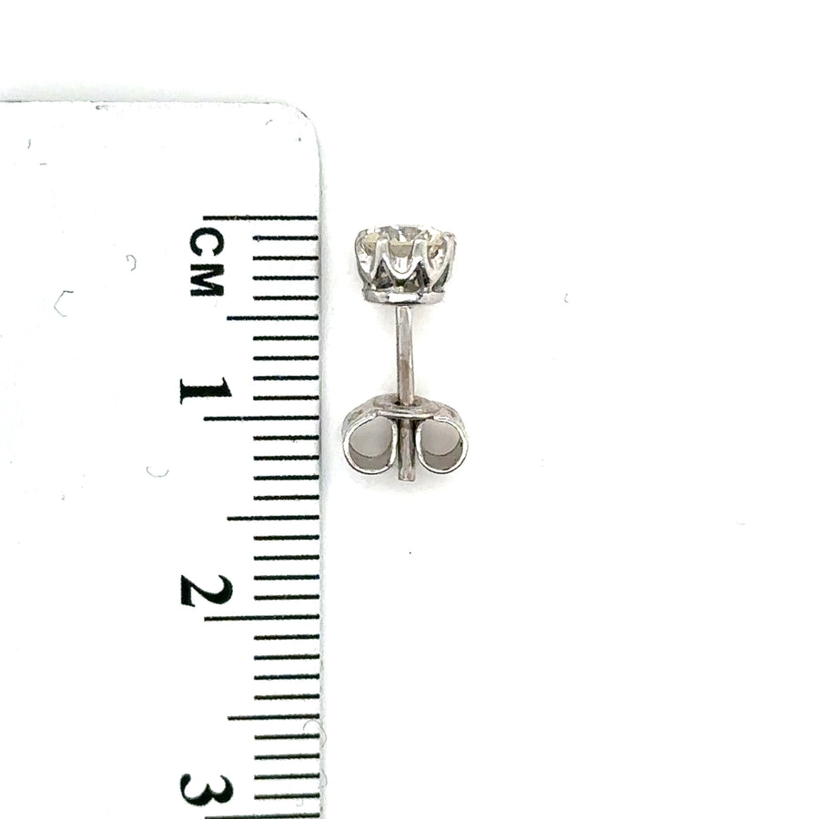 18ct White Gold Diamond Stud Earrings (c. 0.70ct)