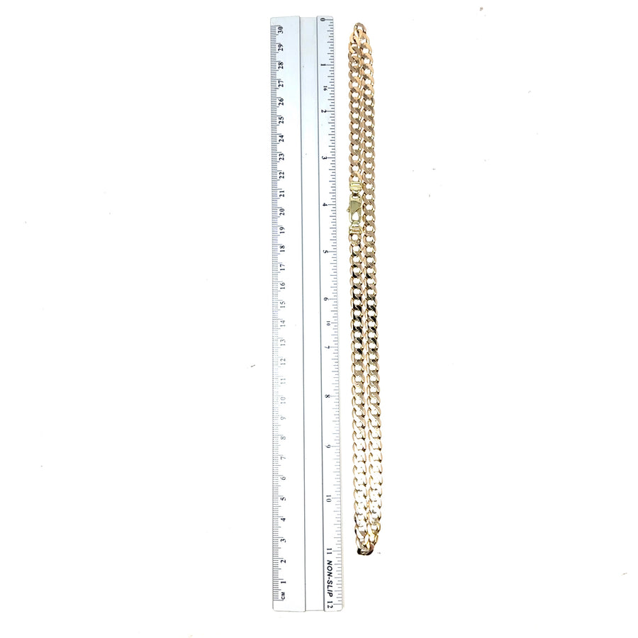 9ct Yellow Gold Curb Chain (22")