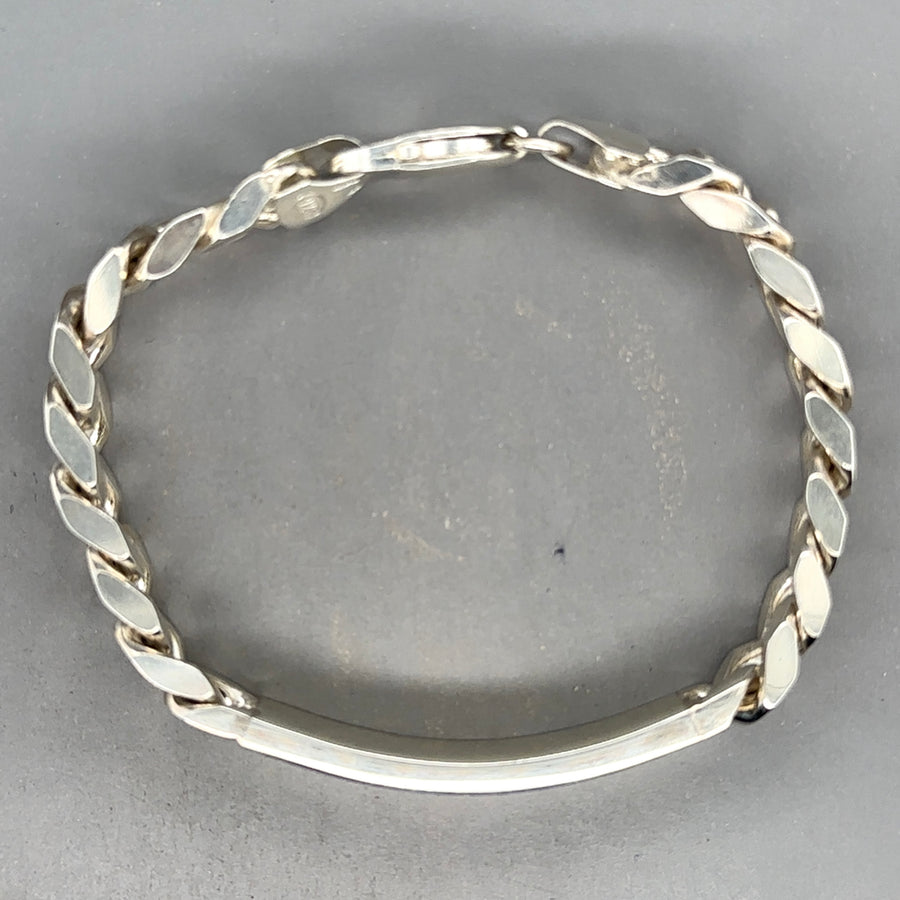 Sterling Silver ID Curb Bracelet