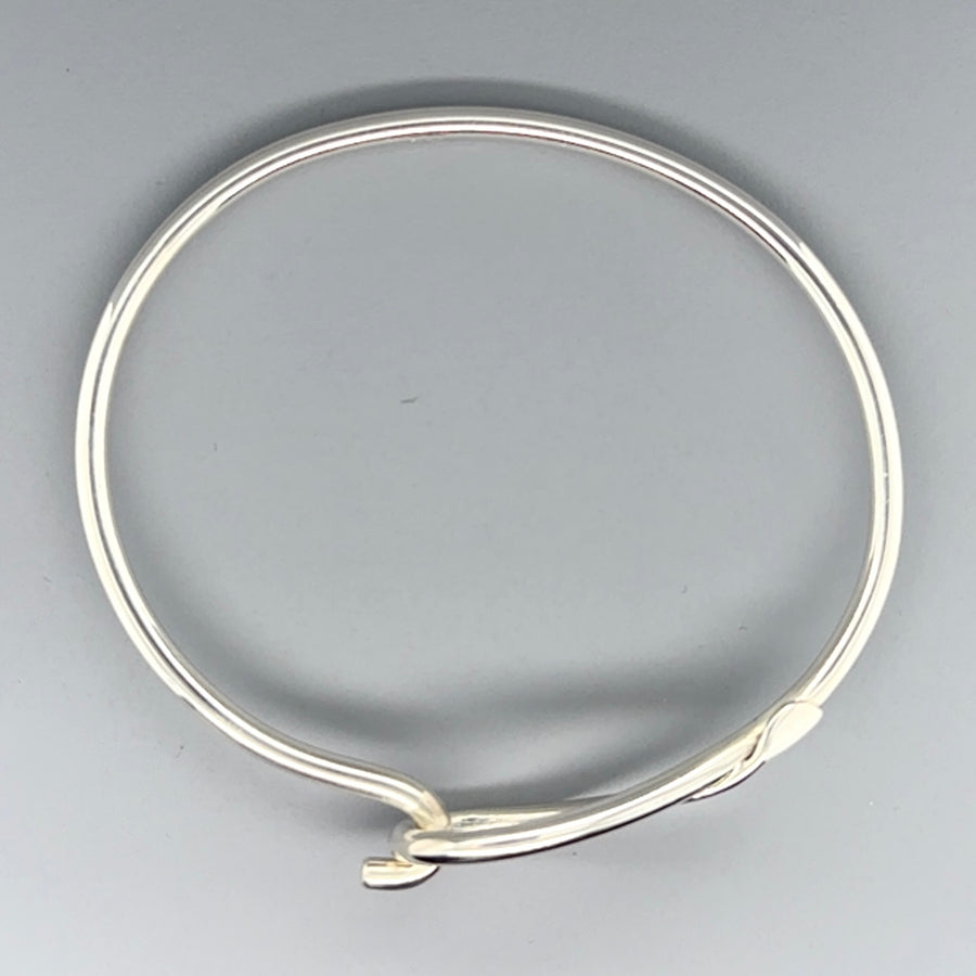 Sterling Silver Hook and Eye Bangle