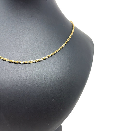 9ct Yellow Gold Marine Link Chain (18")