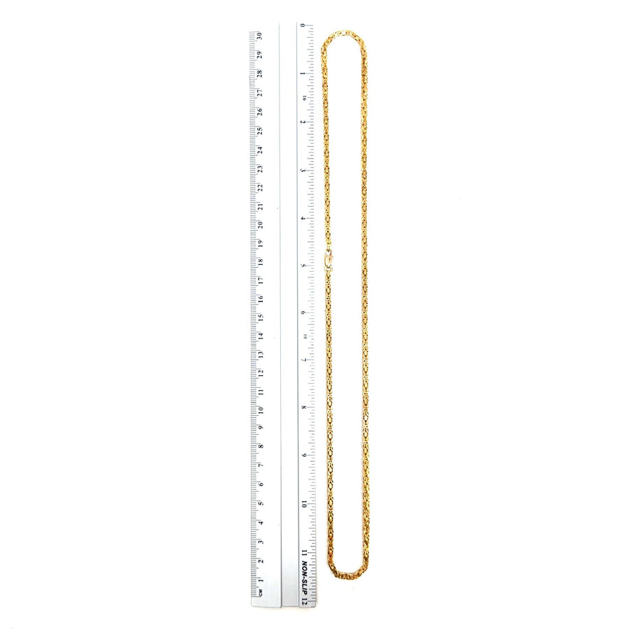 9ct Yellow Gold Byzantine Chain (22")